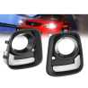 Fog Lamp  Cover With LED (Black Rim) SS SV6 SSV (Set 2 Pcs)