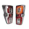 Pair LH+RH Tail Light Rear Lamp LED Silver For Isuzu DMax D-Max RG Ute 2020~2024