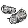 Pair LH+RH Headlight Head Light Lamp Twin Round For VW VolksWagen Polo 9N 02~05