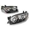 DEPO Fits Ford Territory SY Series 2 2009~2011 | Headlights Head Lights Front Lamps (Black Reflector) | Pair of LH Left + RH Right