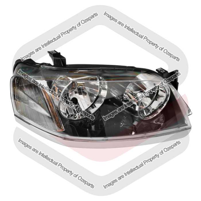 DEPO Fits Ford Territory SY Series 2 2009~2011 | Headlight Head Light Front Lamp (Black Reflector) | RH RHS Right Hand (Driver)