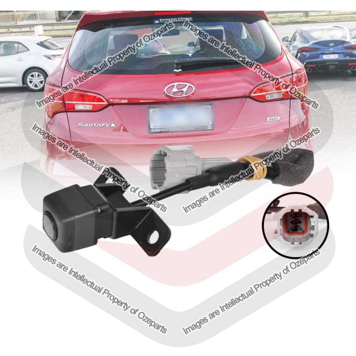 Back Up Rear View Tailgate Reverse Camera Type 1 For Hyunda Santa Fe DM 12~15