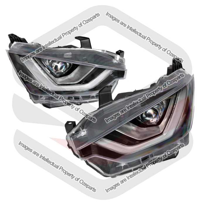 Pair LH+RH Headlight Head Light Front Lamp LED For Isuzu D-Max Dmax 2020~2024