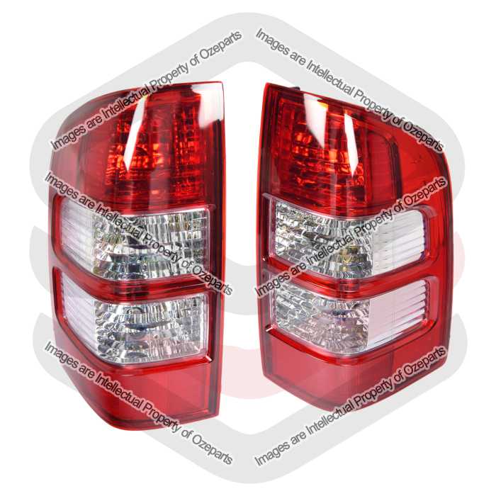 Ozeparts Fits Ford Ranger Ute PJ 2006~2009 | Taillights Tail Lights Rear Lamps Emark | Pair of LH Left (Passenger Side) + RH Right (Driver Side)