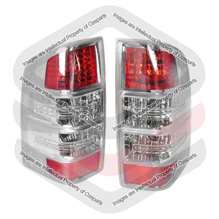 Ozeparts Fits Ford Ranger PK Ute 2009~2011 | Taillights Tail Lights Rear Lamps Emark | Pair of LH Left (Passenger) + RH Right (Driver)