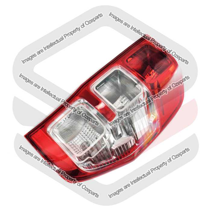 Ozeparts Fits Ford Ranger Ute PX 2011~2022 XL XLS XLT | Taillight Tail Light Rear Lamp (Chrome Side) | RH RHS Right Hand (Driver Side)