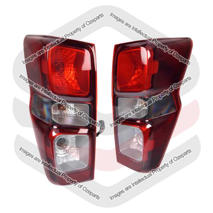 Pair LH+RH Tail Light Rear Lamp (Non LED) For Isuzu DMax D-Max Ute 2020~2024