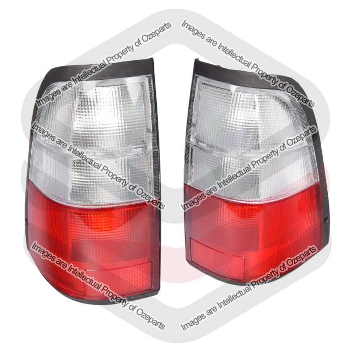 Ozeparts Pair LH+RH Tail Light Rear Lamp Clear For Holden Rodeo Ute TF 97~03