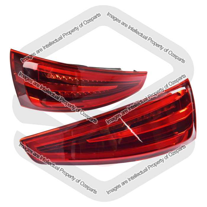 DEPO Fits Audi Q3 / RSQ3 8U Series 1 2011~2015 | Outer Taillights Tail Lights Rear Lamps (LED) | Pair of LH Left (Passenger) + RH Right (Driver)