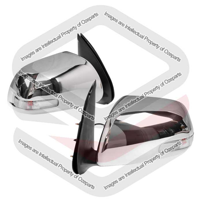 Door Mirror Electric Chrome 10~15 (With Indicator, No Auto Fold) (SET LH+RH)