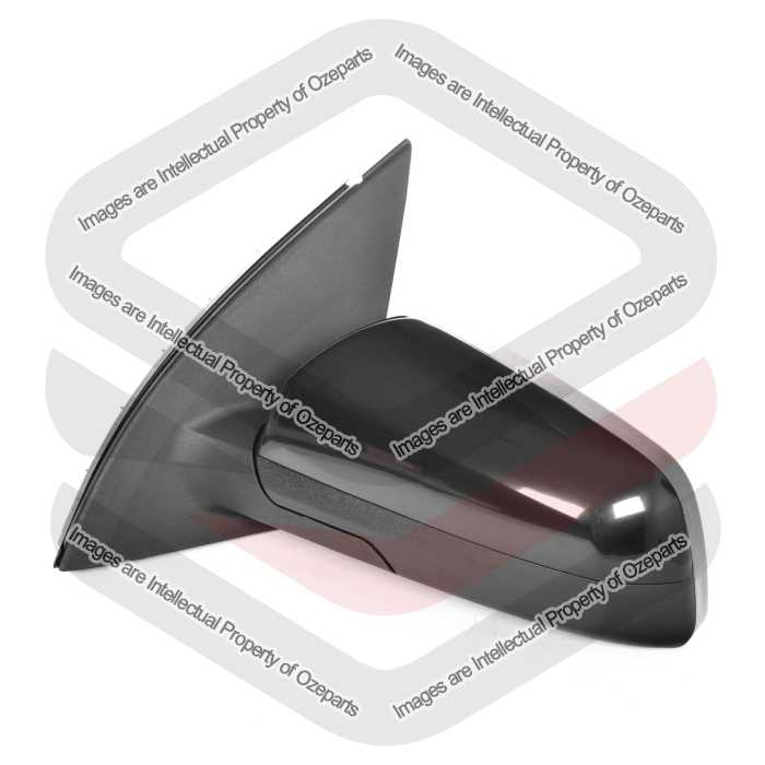 Door Mirror Assembly Electric (Gloss Black) - 3 Pin No Puddle Light