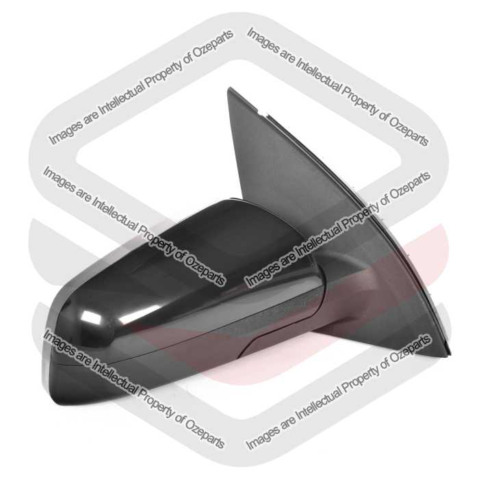 Door Mirror Assembly Electric (Gloss Black) - 3 Pin No Puddle Light