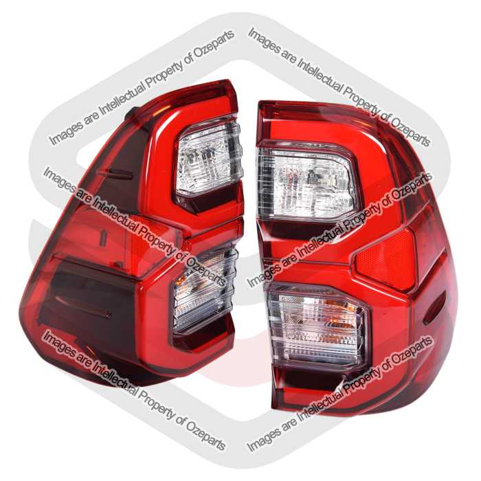 Pair LH+RH Tail Light Rear Lamp LED For Toyota Hilux Ute 20~On SR5 Rogue Rugged