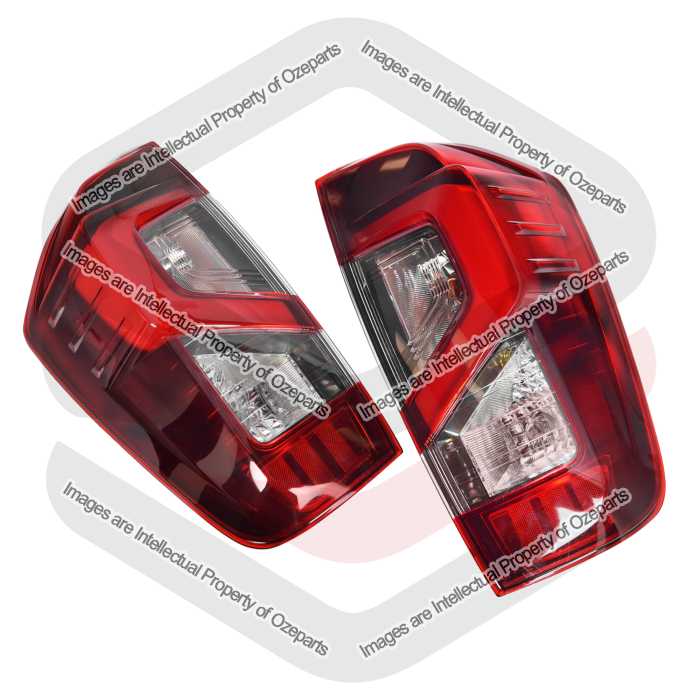 Ozeparts Fits Nissan Navara NP300 D23 Ute 2020~On | Taillights Tail Lights Rear Lamps (With LED) | Pair of LH Left (Passenger) + RH Right (Driver)