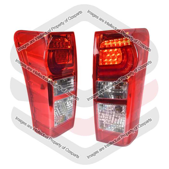 Ozeparts Pair LH+RH Tail Light Rear Lamp LED Clear For Isuzu DMax D-Max 14~20