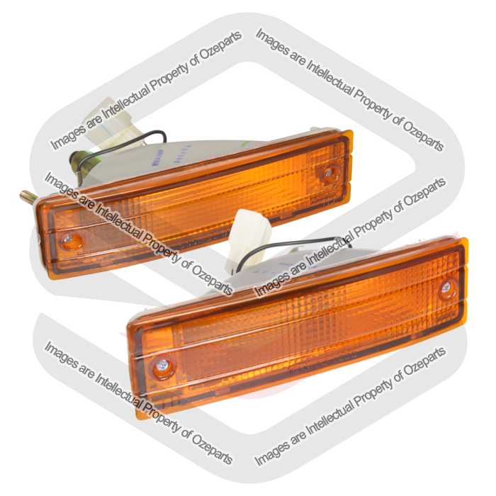 Pair LH+RH Front Bumper Lamp Bar Light Indicator For Holden Apollo 1989~1993