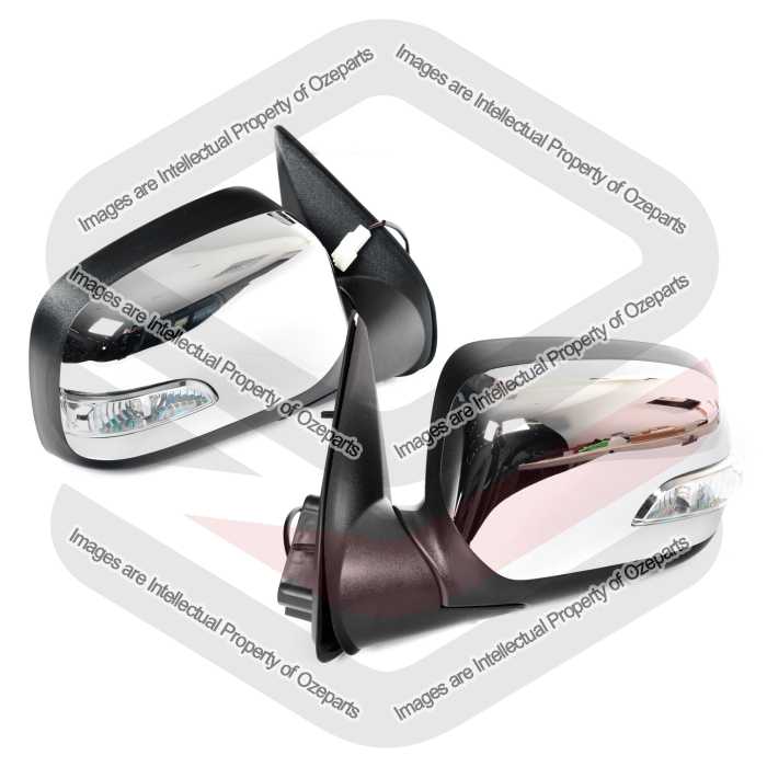 Door Mirror Electric (Short Flasher Chrome) (SET LH+RH)