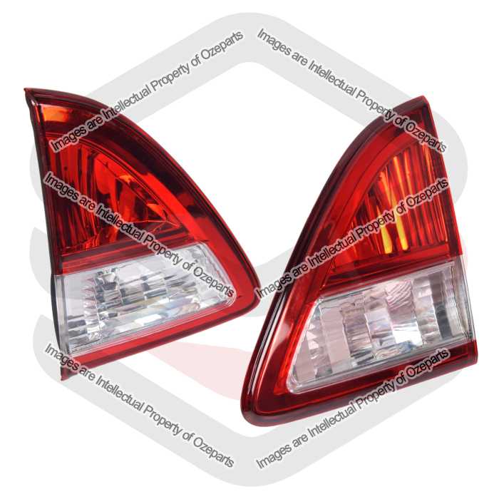 Rear Garnish AM (Clear Red Edge) (SET LH+RH) - CHECK LISTING