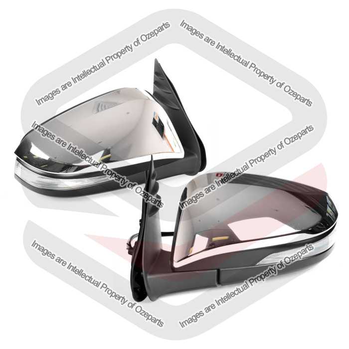 Door Mirror AM (5 Pins - With Light, No Auto Fold) (Chrome) (SET LH+RH)