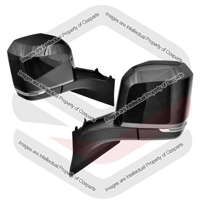 Door Mirror AM (Single Glass - With Blindspot) - Black (SET LH+RH)