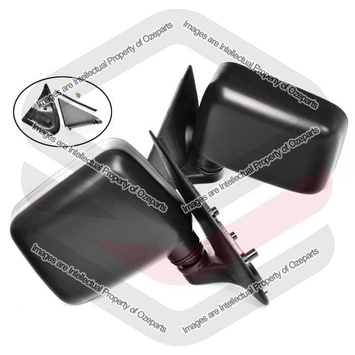 Door Mirror Manual (Black) (SET LH+RH)