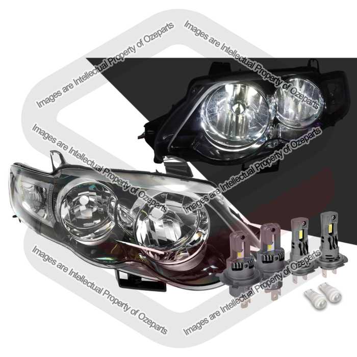 Head Light AM (XR6/8) FG Series 1 + LED Globes (SET LH+RH)