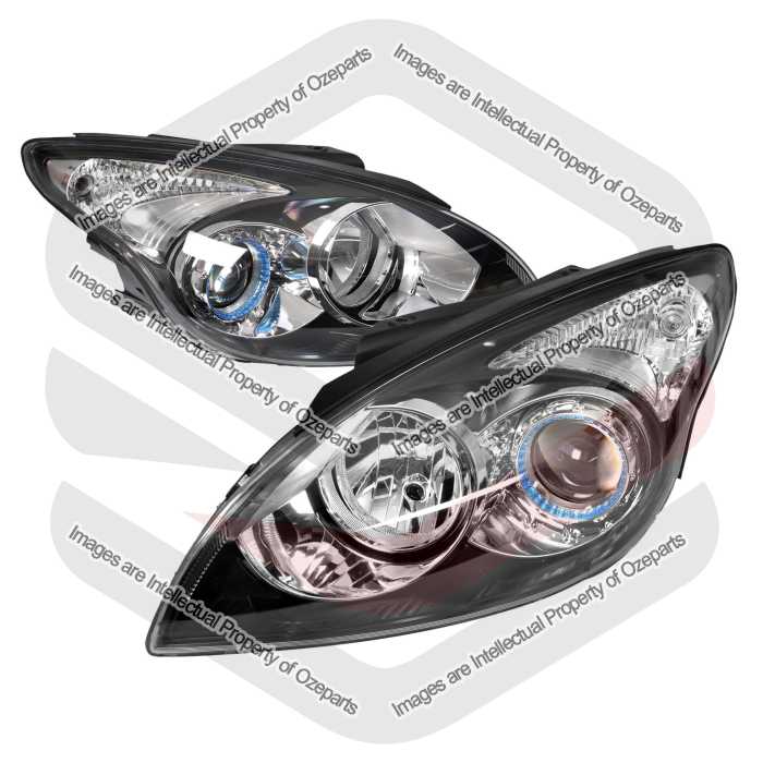 Head Light AM (04/10-03/12) (Black Surround) (SET LH+RH)