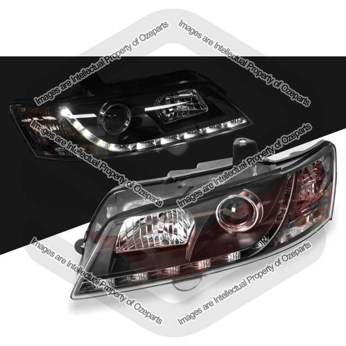 Head Light AM Performance With LED DRL (Black) (SET LH+RH)