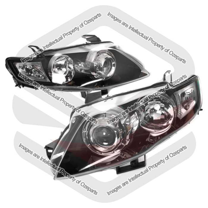 Head Light (Black) With Projector - FPV (No Parker Light Hole) (Set LH+RH)