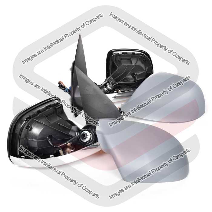 Door Mirror AM (-7/13) Prime Grey Top / Chrome Bot (SET LH+RH)