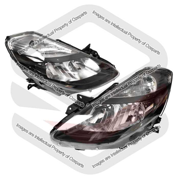 Head Lamp AM (Non Projector, Black) (SET LH+RH)