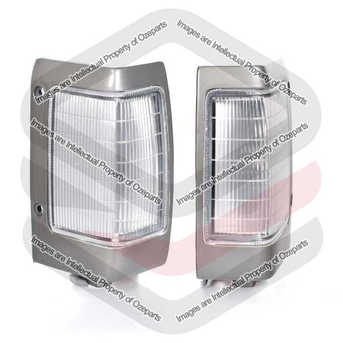 Corner Light (Half Milky / Half Transparent) Grey (SET LH+RH)